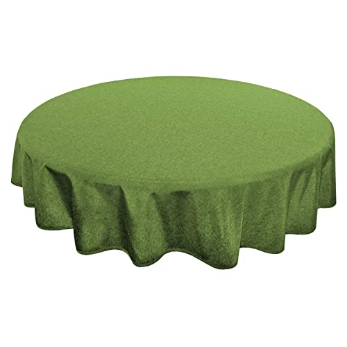 Delindo Lifestyle® Tischdecke Samba Home, grün, 140 cm rund, Fleckschutz, abwaschbar, für Indoor und Outdoor von Delindo Lifestyle