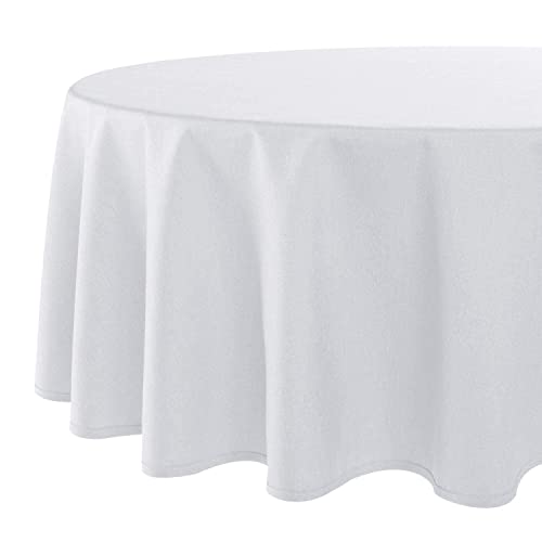 Tischdecke Wien Home, Moderne Tischwäsche mit Fleckschutz für das ganze Jahr, weiß, 140x180 cm oval von Delindo Lifestyle