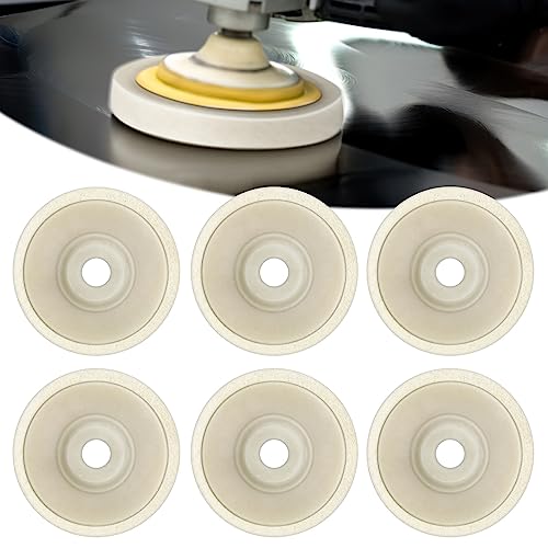 6Pcs Wolle Polieraufsatz Winkelschleifer,100mm Polierscheibe Winkelschleifer,für Polierscheiben für Bohrmaschine,Filzpolierpads für Winkelschleifer,Winkelschleifer Rotary Tool,Schleifschleifen Tool von Delisouls