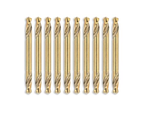 DelitonGude 4,2mm Kobalt-Doppelendbohrer-Set, M35 Hochgeschwindigkeitsstahl, 10 Stück, geeignet für Stahl, Gusseisen und andere Metalle,Häufig verwendet für Heimwerker (DE-4,2mm Double End) von DelitonGude