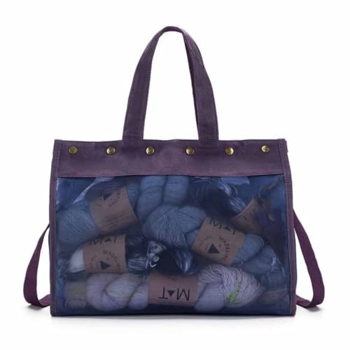 Della Q 110911 Handtasche, Canvas, Purple, 38x25x15cm von Della Q