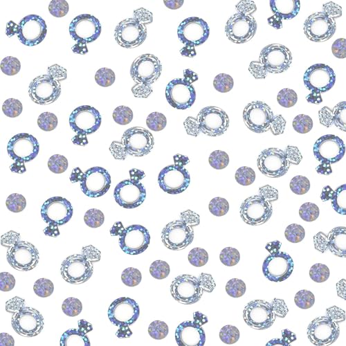 Hochzeitsdekorationen, Diamantring, Verlobung, mehrfarbiges Konfetti, Glitzer-Papier, Diamantring, Tischkonfetti für Hochzeitsdekoration Hochzeitsdekorationen, Diamantring, Verlobung, mehrfarbiges Konfetti, Glitzer-Papier, Diamantring, Tischkonfetti für Hochzeitsdekoration von Delphinus