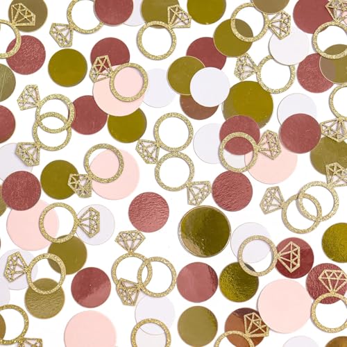 Tischkonfetti für Hochzeiten, Brautpartys, glitzernde Diamantringe, Verlobungsfeier, Tischstreuung, 200 Stück Tischkonfetti für Hochzeiten, Brautpartys, glitzernde Diamantringe, Verlobungsfeier, Tischstreuung, 200 Stück von Delphinus