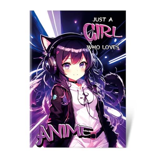 Delta Graphix Schulheft A5 kariert – ANIME Design – 60 Blatt – X60PK – Softcover Notizheft mit UV-Lack – Made in Poland von Delta Graphix