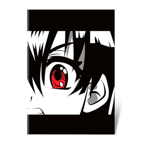 Delta Graphix Schulheft A5 kariert – ANIME Design – 60 Blatt – X60PK – Softcover Notizheft mit UV-Lack – Made in Poland von Delta Graphix