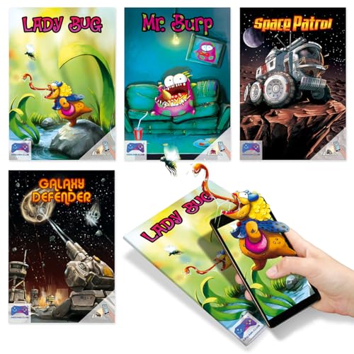 Delta Graphix Schulheft A5 liniert – 60 Blatt – Arigami Club Kollektion – Notizheft mit Augmented Reality App (AR) – interaktive Cover mit 3D Animation – Mix Designs, Zufallsauswahl – X6MGL von Delta Graphix
