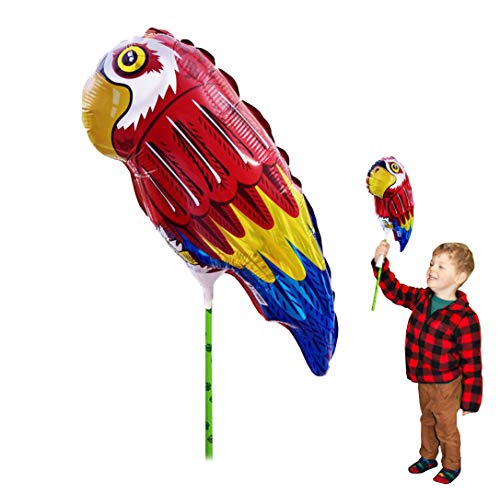 Ballooniacs - Papagei luftgefüllt Tierballon von Deluxebase. Eine farbenfrohe und wiederverwendbare aufblasbare Geburtstagsfeier Dekoration für Kinder von Ballooniacs