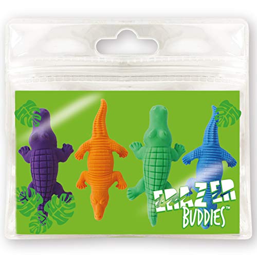 Deluxebase Erazer Buddies - Krokodil Krokodil Radiergummis und neuartiges Briefpapier für Mädchen und Jungen. Buntes Radiergummi-Set, ideal für Büro- und Schulmaterial von Deluxebase