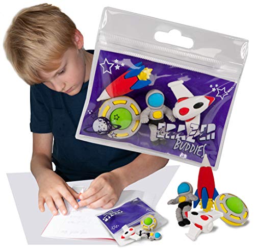 Erazer Buddies - Weltall von Deluxebase. Weltall Radiergummis und neuartiges Briefpapier für Mädchen und Jungen. Buntes Radiergummi-Set, ideal für Büro- und Schulmaterial Erazer Buddies - Weltall von Deluxebase. Weltall Radiergummis und neuartiges Briefpapier für Mädchen und Jungen. Buntes Radiergummi-Set, ideal für Büro- und Schulmaterial von Deluxebase