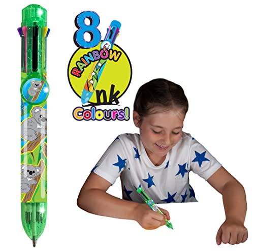 Rainbow Writer - Koala, Farbwechselstifte von Deluxebase. 8-in-1-Kugelschreiber, tolle Neuheitsstifte für Kinder und ideales Büro- oder Schulmaterial von Rainbow Writer
