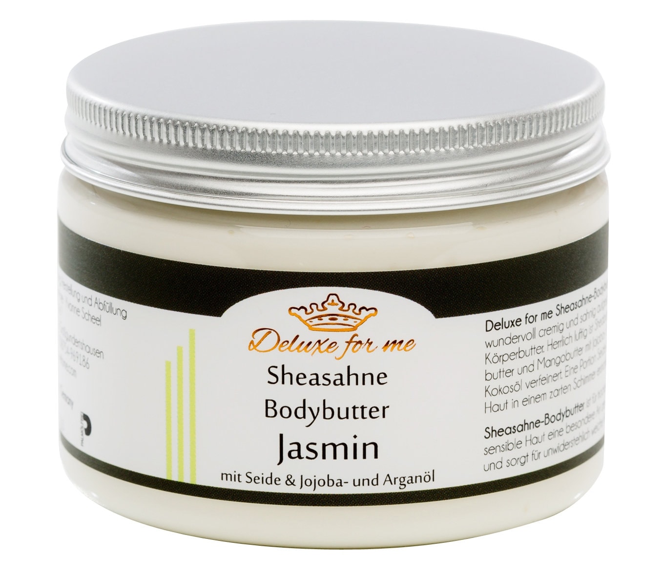 194.29Eur/1Kg Bodybutter - Sheasahne Jasmin 194.29Eur/1Kg Bodybutter - Sheasahne Jasmin von Deluxeforme
