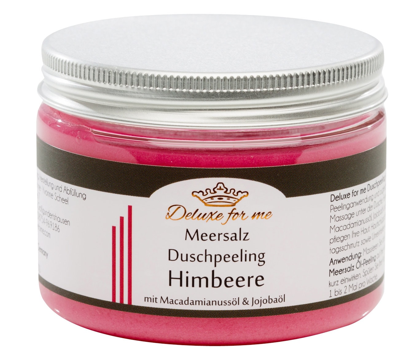 61.76Eur/1Kg Duschpeeling Himbeere Duschmousse Meersalz 61.76Eur/1Kg Duschpeeling Himbeere Duschmousse Meersalz von Deluxeforme