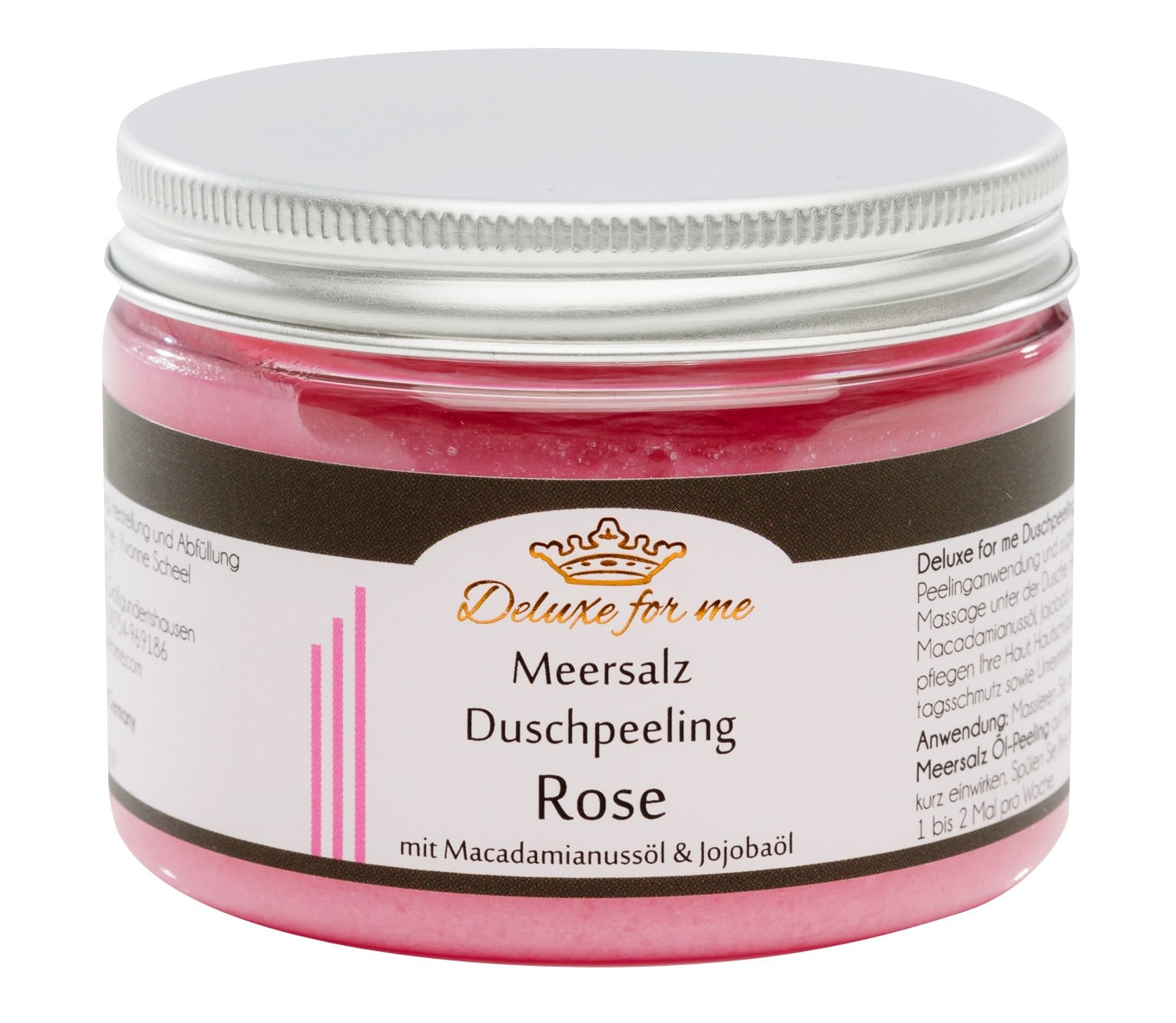 61.76Eur/1Kg Duschpeeling Rose Duschmousse Meersalz 61.76Eur/1Kg Duschpeeling Rose Duschmousse Meersalz von Deluxeforme