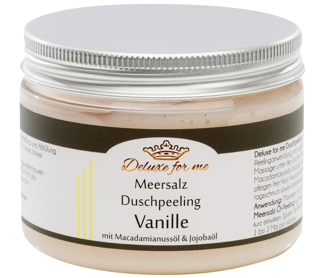 61.76Eur/1Kg Duschpeeling Vanille Duschmousse Meersalz 61.76Eur/1Kg Duschpeeling Vanille Duschmousse Meersalz von Deluxeforme