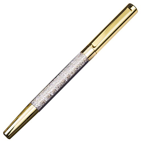 Demarkt Kristall Kugelschreiber Druckkugelschreiber Metall Kristalle Strass Stift Briefpapier Büro Schulbedarf Schreibwaren 0,5mm Gold von Demarkt
