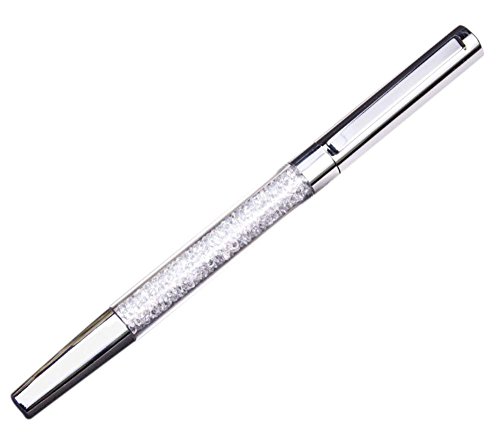 Demarkt Kristall Kugelschreiber Druckkugelschreiber Metall Kristalle Strass Stift Briefpapier Büro Schulbedarf Schreibwaren 0,5mm Silber von Demarkt