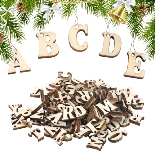 Demarsen 400 Stück Holzbuchstaben, 15mm Holzbuchstaben Klein mit Loch, Buchstaben Holz zum Basteln A-Z, Mini Großbuchstaben, Buchstaben Deko Klein für DIY Weihnachtsdekoration Kunsthandwerk Party Demarsen 400 Stück Holzbuchstaben, 15mm Holzbuchstaben Klein mit Loch, Buchstaben Holz zum Basteln A-Z, Mini Großbuchstaben, Buchstaben Deko Klein für DIY Weihnachtsdekoration Kunsthandwerk Party von Demarsen