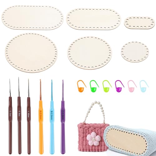 Demarsen 6 Größen Naturholzkorbboden,Korbboden zum Häkeln,Kreis Blank Crochet Basket mit 6 Fadenhaken und 6 Maschenmarkierer,Häkelkorb Holzbasis für DIY Korbflechten Liefert Bastel,Heimdekoration Demarsen 6 Größen Naturholzkorbboden,Korbboden zum Häkeln,Kreis Blank Crochet Basket mit 6 Fadenhaken und 6 Maschenmarkierer,Häkelkorb Holzbasis für DIY Korbflechten Liefert Bastel,Heimdekoration von Demarsen