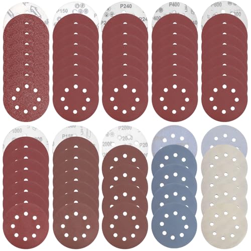 Demarsen 71 Stück Schleifpapier 125mm Klett Nass und Trocken Schleifscheiben Körnung 60/150/240/400/800/1000/1500/2000/3000/5000 Ohne Löcher Schleifpads und 8 Loch Rund Schleifscheiben für Holz Metall Demarsen 71 Stück Schleifpapier 125mm Klett Nass und Trocken Schleifscheiben Körnung 60/150/240/400/800/1000/1500/2000/3000/5000 Ohne Löcher Schleifpads und 8 Loch Rund Schleifscheiben für Holz Metall von Demarsen