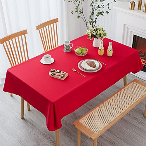 Demetex Weihnachtstischdecke, 152 x 213 cm, rot, wasserdicht, rechteckig, Stoff, Tischdecke für Hochzeit, Bankett, Neujahr, Party, 152,4 x 213,4 cm, 1 Stück, Rot Demetex Weihnachtstischdecke, 152 x 213 cm, rot, wasserdicht, rechteckig, Stoff, Tischdecke für Hochzeit, Bankett, Neujahr, Party, 152,4 x 213,4 cm, 1 Stück, Rot von Demetex