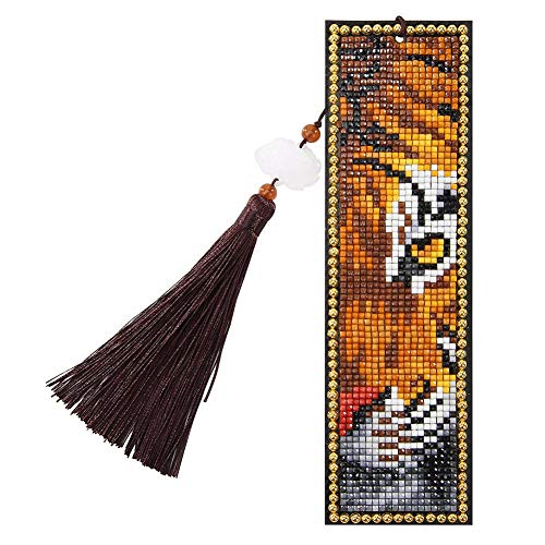 Lesezeichen aus Leder DIY Diamond Painting DIY Kreative Lesezeichen Lesezeichen mit Nappa Handwerk für Damen Herren Geschenk Weihnachten Geburtstag Faccia di Tigre von Demiawaking IT