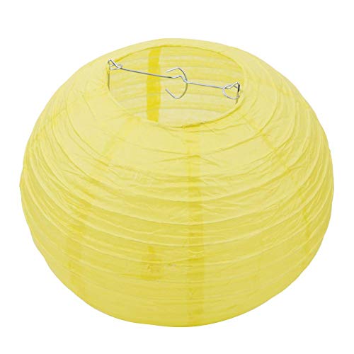 Papier laterne zum Aufhängen, Lampenschirm aus Papier, rund, chinesisch, für Hochzeit, Geburtstag, Geburtstag, Taufe (gelb, 10 cm) von Demiawaking IT