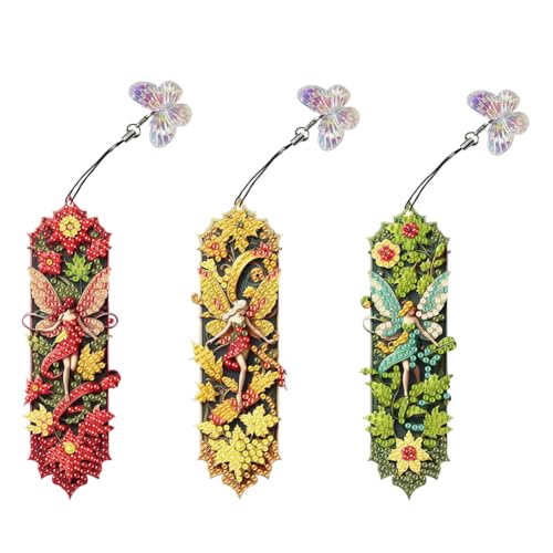4Pcs Lesezeichen DIY 5D Diamond Painting Lesezeichen Malerei Stickerei Kreuzstich Seiten Markierung Weihnachten Geburtstag Geschenk (85) von Demiawaking