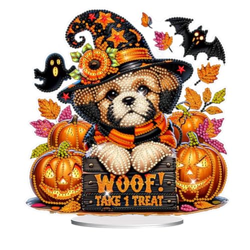 5D DIY Diamond Painting Halloween Deko, Diamant Malerei Tischdeko Ornament, Diamant Painting Halloween Kürbis Eule Deko (17) von Demiawaking
