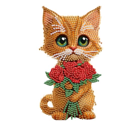 5D DIY Diamond Painting Tischdeko Tiere Set, Diamant Malerei Schütteln Kopf Hund Katzen Kit, Diamant Painting Tisch Deko Wackelkopf Hund Wackelfiguren (12) von Demiawaking