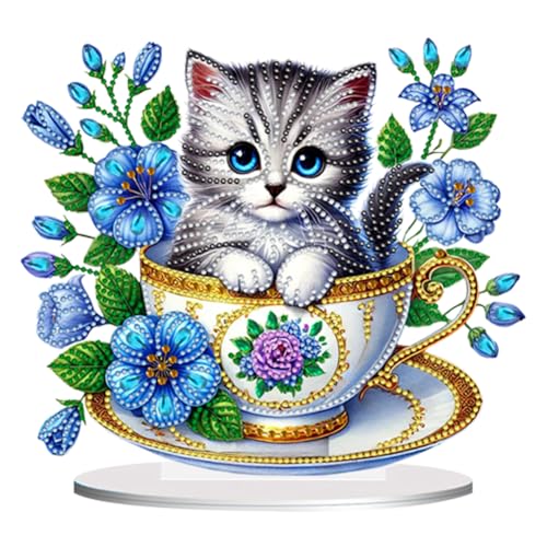 5D DIY Diamond Painting Tischdeko Tiere und Blumen Set, Diamant Malerei Tisch Deko Ornament, Diamant Painting Tiere Blumen Kit für Anfänger Deko Geschenke (48) von Demiawaking