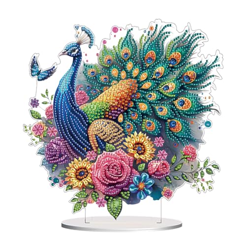 5D DIY Diamond Painting Tischdeko Tiere und Blumen Set, Diamant Malerei Tisch Deko Ornament, Diamant Painting Tiere Blumen Kit für Anfänger Deko Geschenke (A) von Demiawaking
