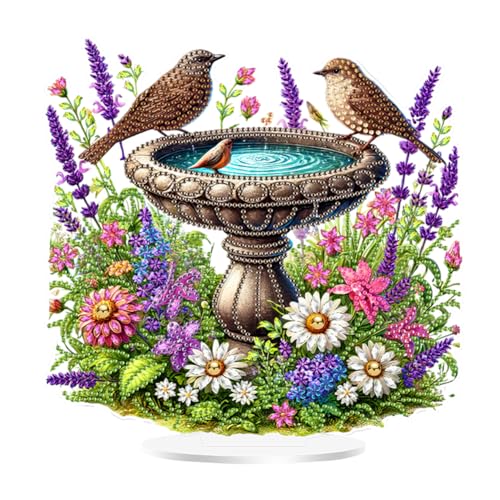 5D DIY Diamond Painting Tischdeko Tiere und Blumen Set, Diamant Malerei Tisch Deko Ornament, Diamant Painting Tiere Blumen Kit für Anfänger Deko Geschenke (T) von Demiawaking