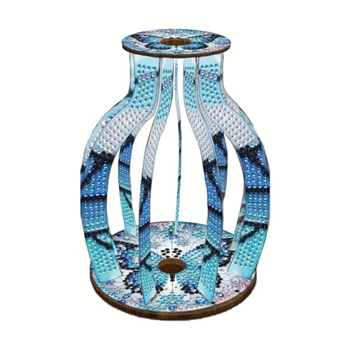 5D DIY Diamond Painting Tischdeko Vase Set, Holz Diamant Malerei Tisch Deko Ornament, Diamant Painting Blumenvase Kit Tisch Deko Geschenke (07) von Demiawaking