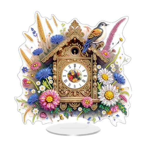 5D DIY Diamond Painting Uhr Tischdeko Set, Diamant Malerei Uhr Tisch Deko Ornament, Diamant Painting Malen nach Zahlen Erwachsene Geschenk (U) von Demiawaking