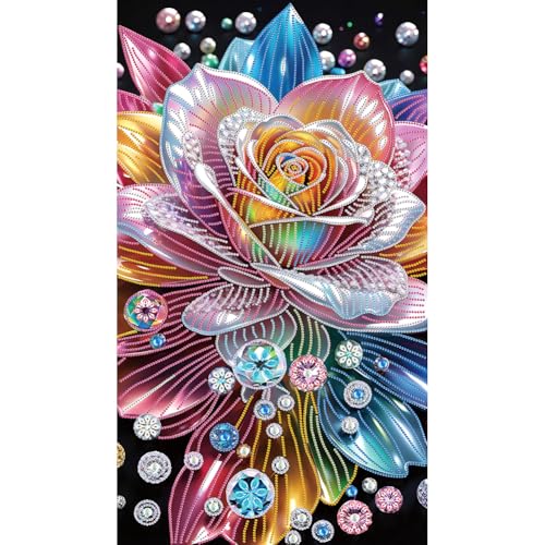 5D DIY Teilweise Diamond Painting Tiere und Blumen Set, Teilbohrer Diamant Painting Bilder Kit Sternzeichen Deko, Malen nach Zahlen Diamant Malerei 40x70cm (C) von Demiawaking