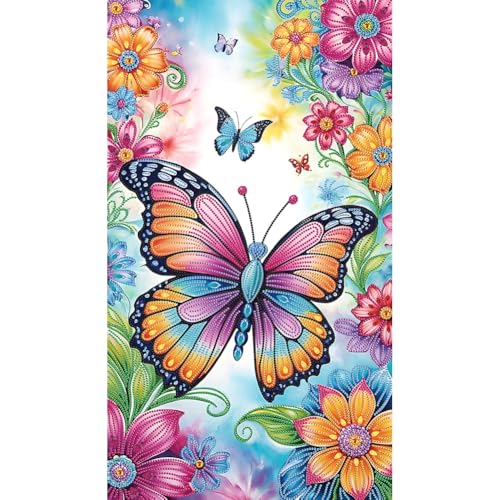 5D DIY Teilweise Diamond Painting Tiere und Blumen Set, Teilbohrer Diamant Painting Bilder Kit Sternzeichen Deko, Malen nach Zahlen Diamant Malerei 40x70cm (D) von Demiawaking