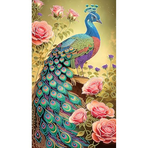 5D DIY Teilweise Diamond Painting Tiere und Blumen Set, Teilbohrer Diamant Painting Bilder Kit Sternzeichen Deko, Malen nach Zahlen Diamant Malerei 40x70cm (G) von Demiawaking
