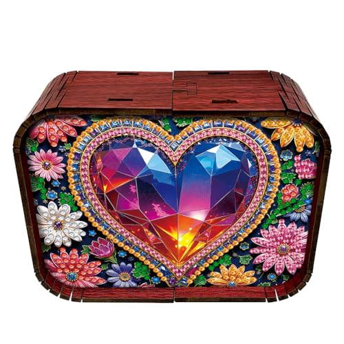 5D Diamond Painting Spieluhr, DIY Diamant Malerei Musikbox, Mechanisches 18-Ton Frohe Weihnachten, Geschenke für Kinder und Erwachsene zum Geburtstag, Weihnachten (A) von Demiawaking