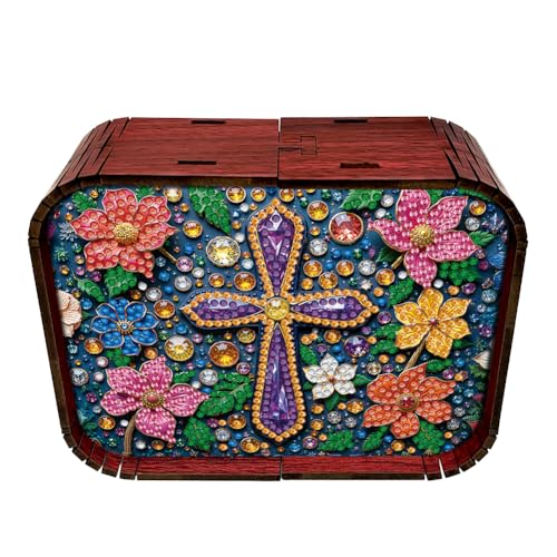 5D Diamond Painting Spieluhr, DIY Diamant Malerei Musikbox, Mechanisches 18-Ton Frohe Weihnachten, Geschenke für Kinder und Erwachsene zum Geburtstag, Weihnachten (H) von Demiawaking