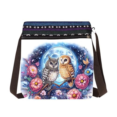 5D Diamond Painting Tasche Umhängetasche, Diamond Painting Schultertasche, DIY Handtasche Einkaufstasche Wiederverwendbar Organizer Tasche, Kinder Erwachsene Geschenk (P) von Demiawaking