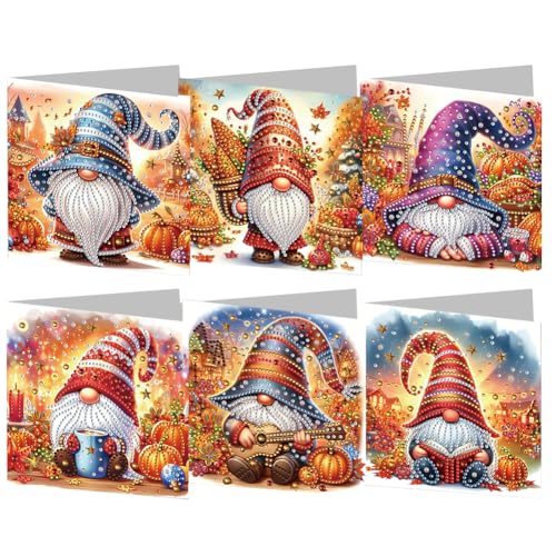 DIY 5D Diamond Painting Weihnachtskarten mit Umschlag, 5D Diamant Malerei Grußkarten Weihnachten Karten Geburtstag Karten Diamant Painting Geschenkkarten Weihnachtsdeko (07) von Demiawaking