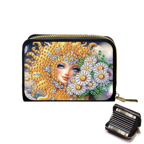 DIY Diamond Painting Kartenetui Kreditkartenetui, Diamant Painting Geldbörse Handtasche Aufbewahrungstasche Kreuzstich Stickerei Kinder Erwachsene Geschenk (G) von Demiawaking