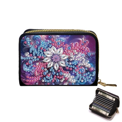 DIY Diamond Painting Kartenetui Kreditkartenetui, Diamant Painting Geldbörse Handtasche Aufbewahrungstasche Kreuzstich Stickerei Kinder Erwachsene Geschenk (K) von Demiawaking