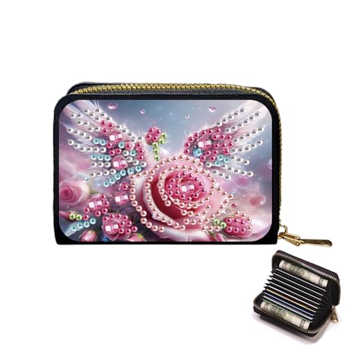 DIY Diamond Painting Kartenetui Kreditkartenetui, Diamant Painting Geldbörse Handtasche Aufbewahrungstasche Kreuzstich Stickerei Kinder Erwachsene Geschenk (L) von Demiawaking
