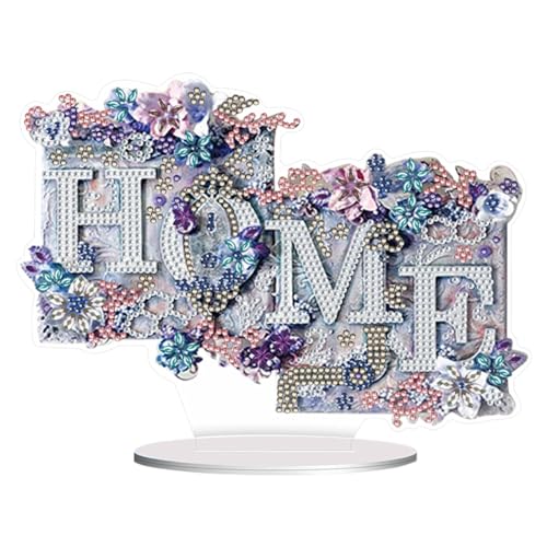 DIY Diamond Painting Tischdeko Home Deko, Acryl Diamant Malerei Tisch Deko Ornamente, Diamant Painting Kinder Erwachsene Geschenke (Home 01) von Demiawaking