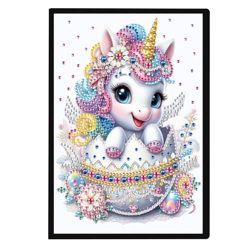DIY teilweise Diamond Painting Notizbuch Diamantmalerei Buchen 50 Seiten A5 Skizzenbuch Tagebuch Strass Handwerk Kinder Studenten Geschenk (43) von Demiawaking