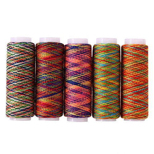 Demiawaking 5 stücke Regenbogen Farbe Nähgarn Hand Quilten Stickerei Nähgarn für Heim DIY Nähen Demiawaking 5 stücke Regenbogen Farbe Nähgarn Hand Quilten Stickerei Nähgarn für Heim DIY Nähen von Demiawaking