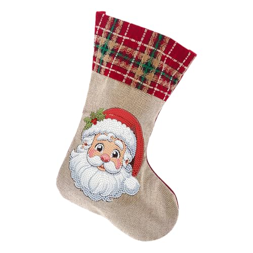Demiawaking DIY 5D Diamant Malerei Weihnachtsstrumpf Weihnachtssocken Diamond Painting Socke Stickerei Weihnachtsdeko Geschenk Tasche Handwerk Party Deko Geschenk (06) von Demiawaking