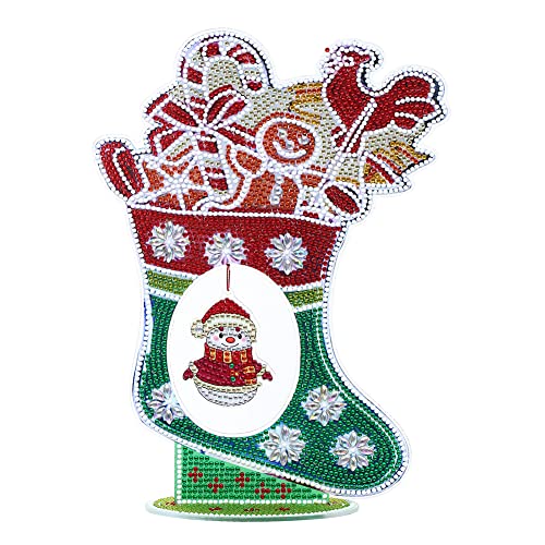 Demiawaking DIY 5D Mosaik Kristall Diamond Painting Weihnachtsbaum Handwerk Diamant Malerei Kit Weihnachtsdeko Ornamente Weihnachten Geschenke (Leuchtend M) von Demiawaking