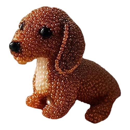 Demiawaking Dog Bead Embroidery Kit, Hund Perlenstickset, 5D Stickset Perlen Stickerei Kits, DIY-Stickzubehör mit Anleitung, DIY Basteln Geschenk (Dackel) von Demiawaking